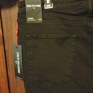 NWT True Religion Brand Jennie 33 waist black
